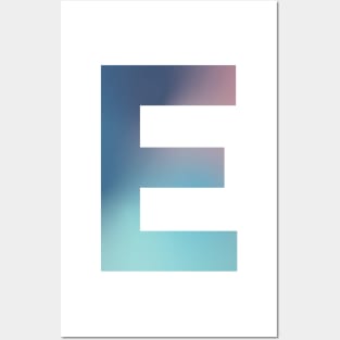 Gradient Letter E Initial Alphabet Posters and Art